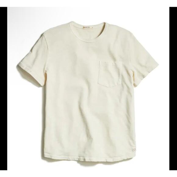 Marine Layer Men’s Heavy Slub Pocket T-Shirt M/L Marge Antique Cream NWT - Picture 1 of 4